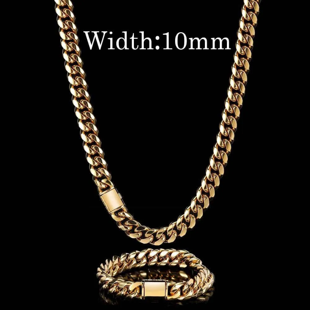 10/12/14mm Cuban Chain (Flip Buckle)