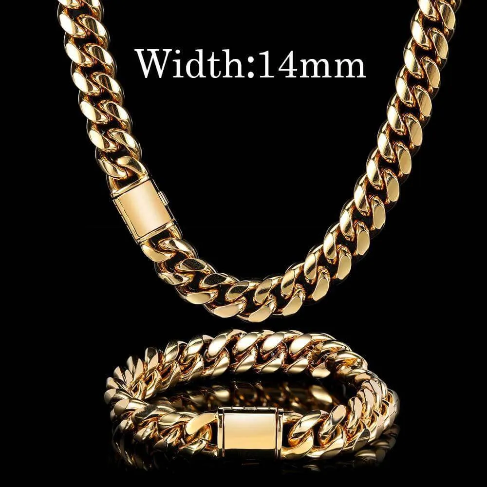 10/12/14mm Cuban Chain (Flip Buckle)