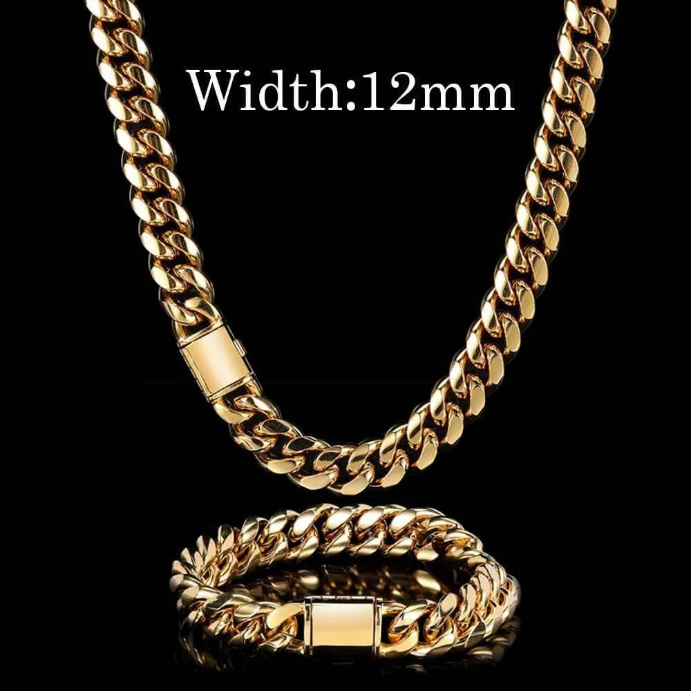 10/12/14mm Cuban Chain (Flip Buckle)