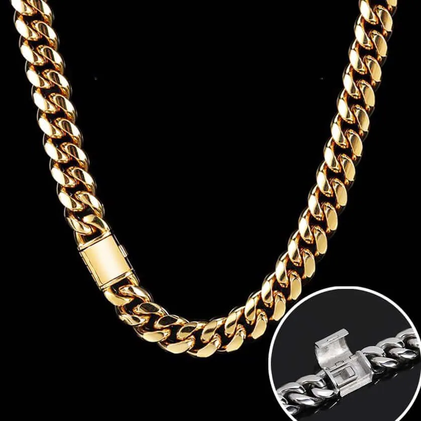 10/12/14mm Cuban Chain (Flip Buckle)