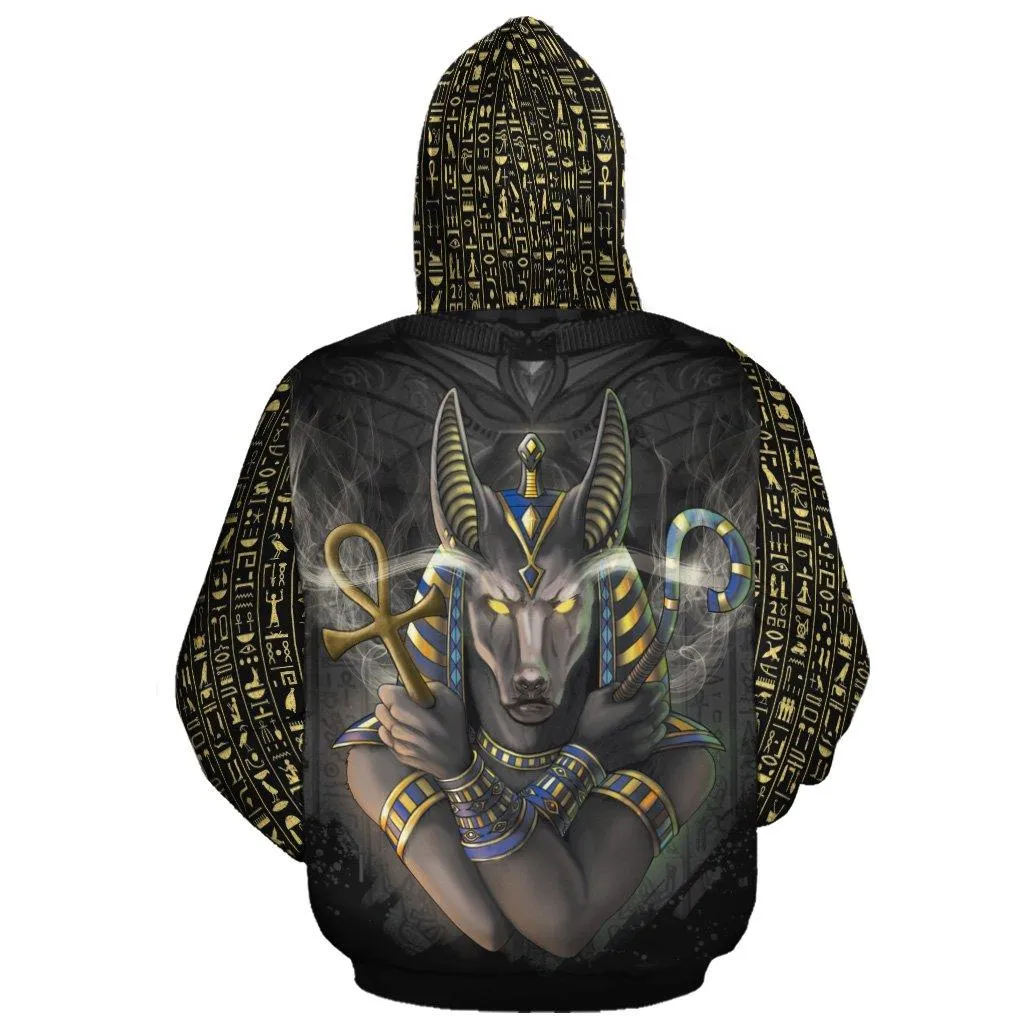 Anubis In Black All-over Hoodie