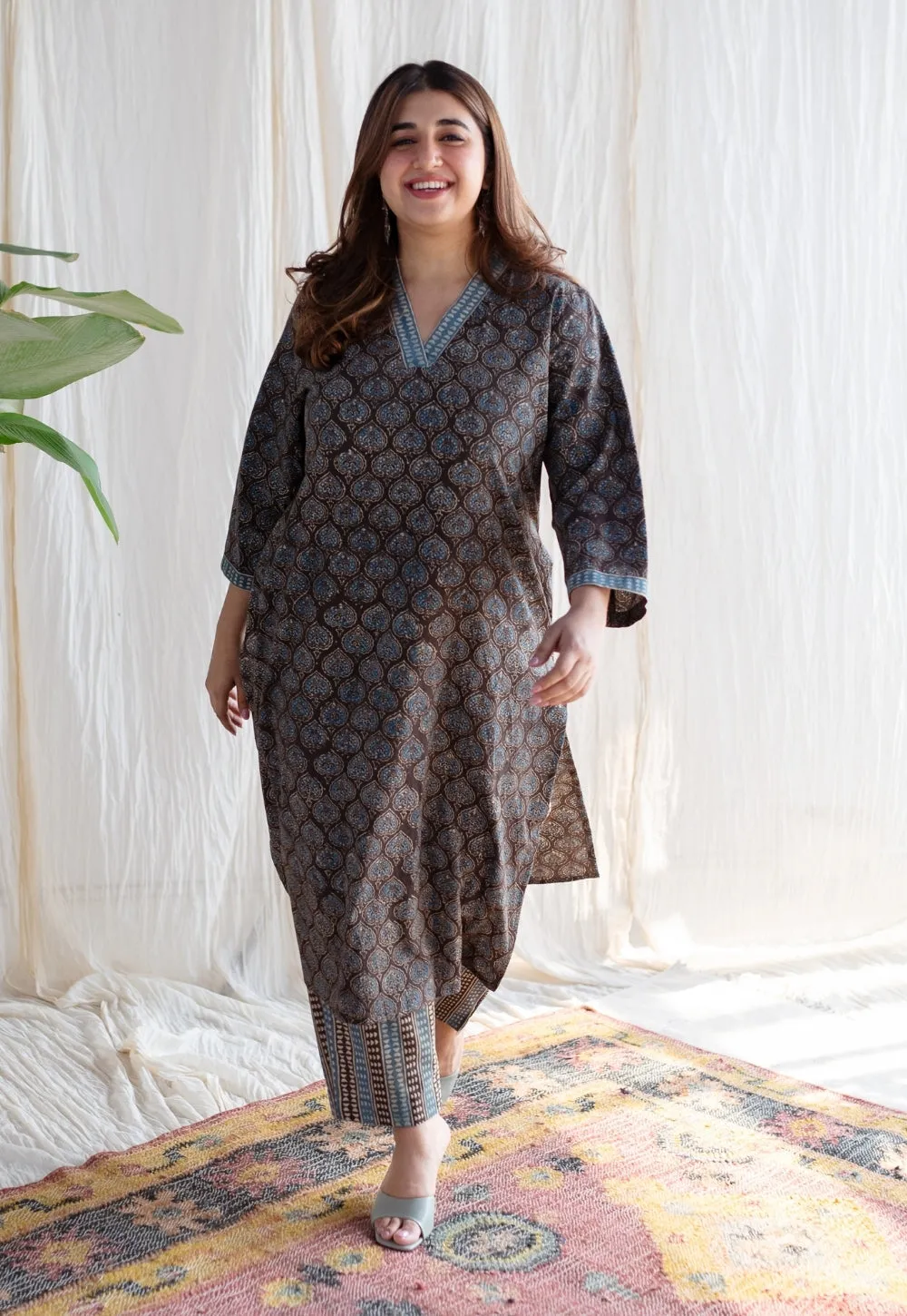 Azeen Ajrakh Cotton Co-Ord Set