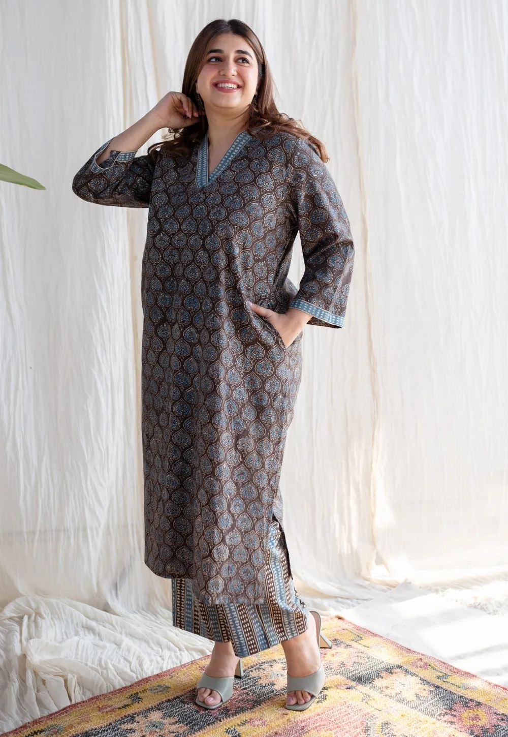 Azeen Ajrakh Cotton Co-Ord Set