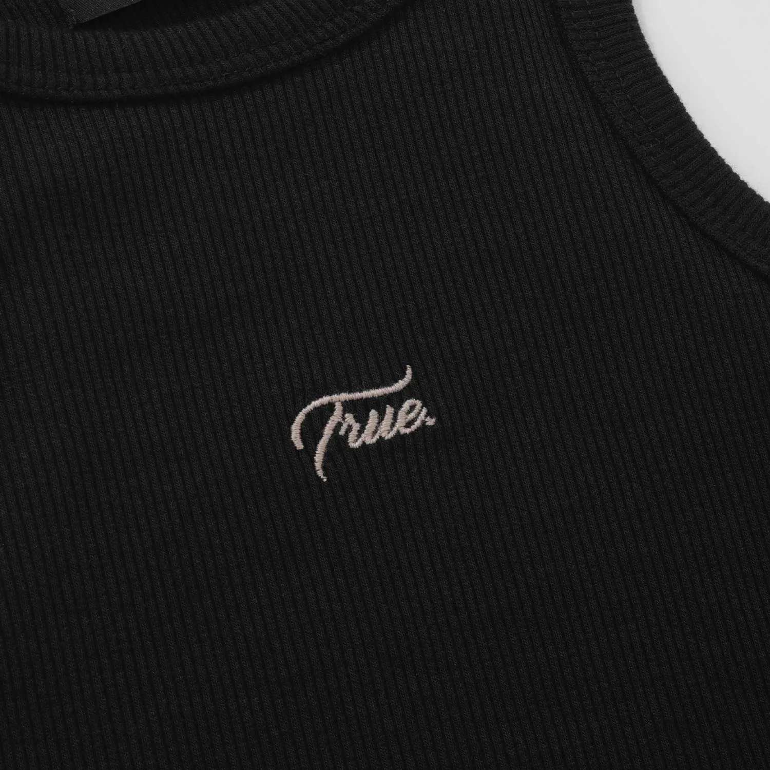 Basic Ribbed Tank Top - Black