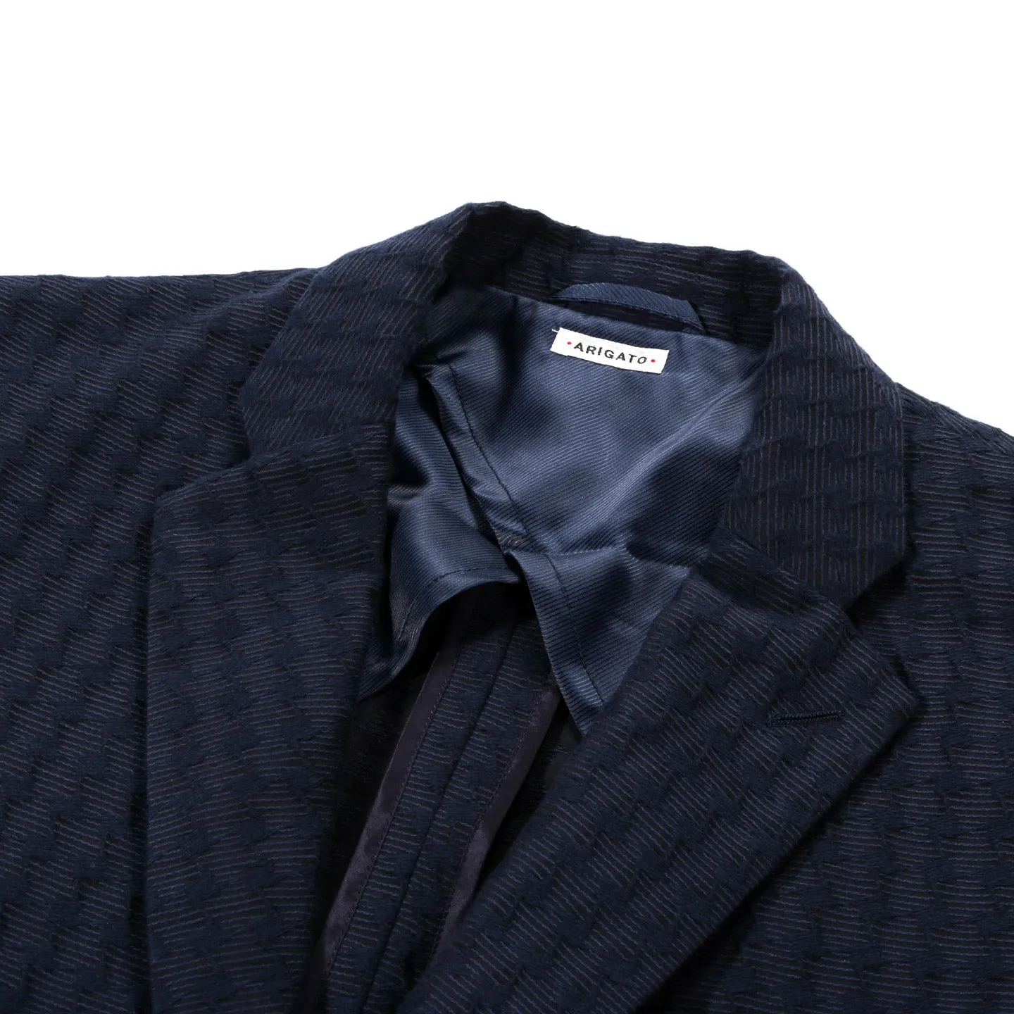 BLUE BLUE JAPAN PINWHEEL JACQUARD 1B JACKET DARK NAVY