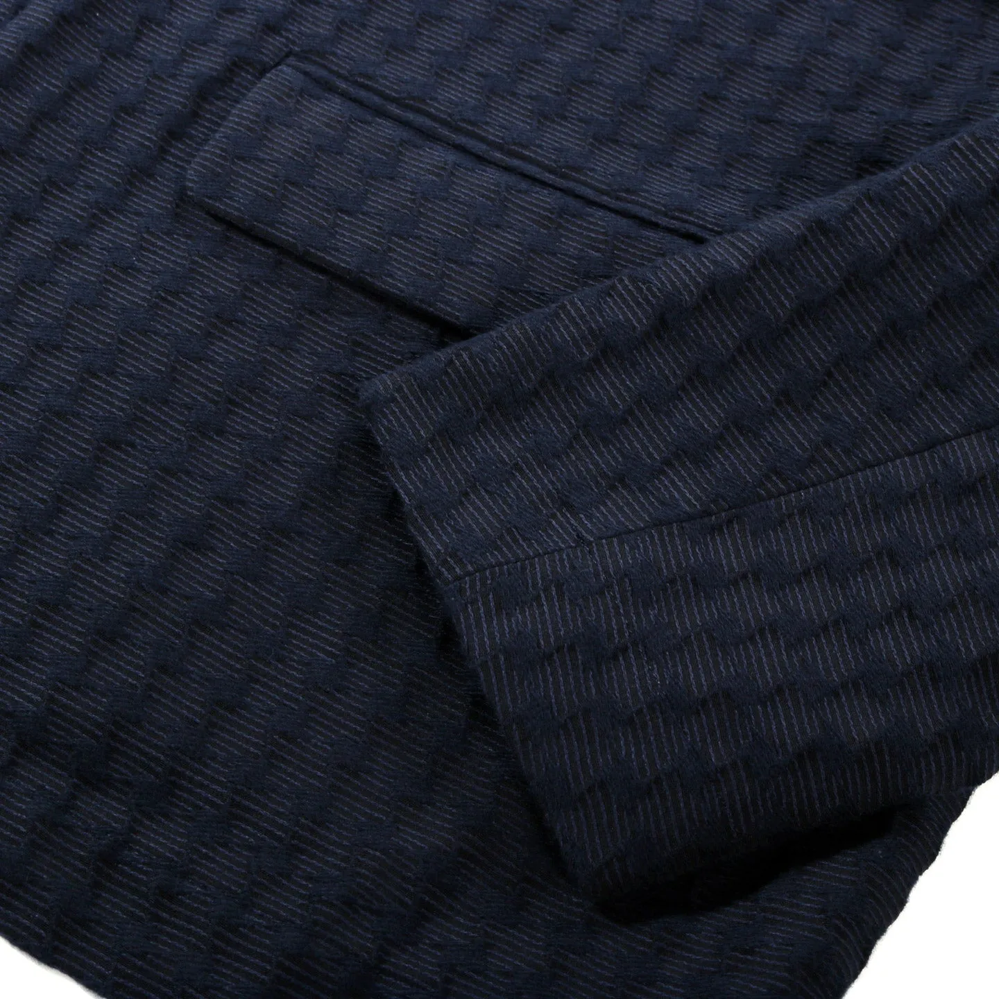 BLUE BLUE JAPAN PINWHEEL JACQUARD 1B JACKET DARK NAVY