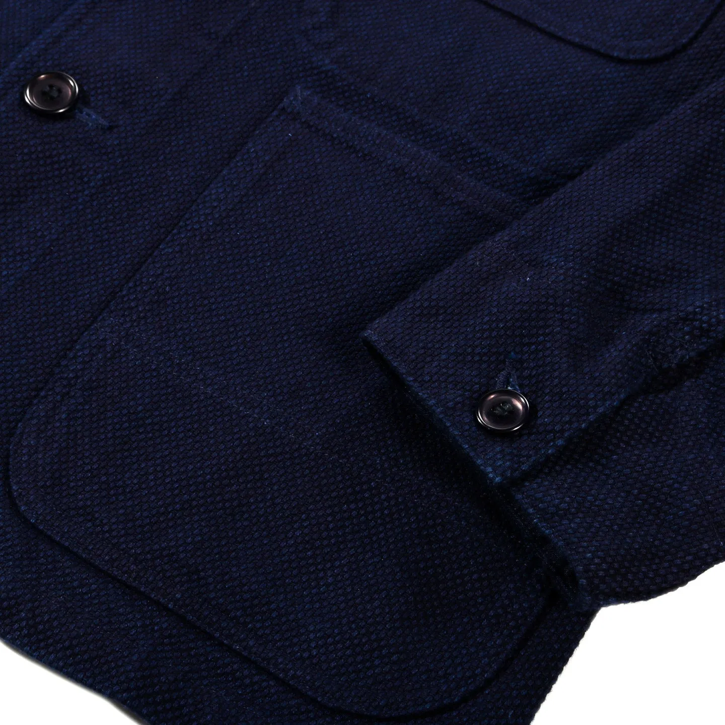 BLUE BLUE JAPAN PURE INDIGO 'SASHIKO' COVERALL JACKET