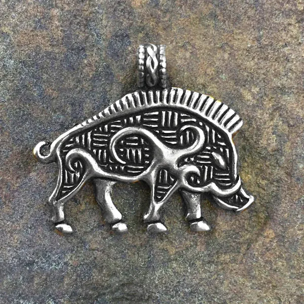 Boar Pendant - Bronze or Silver