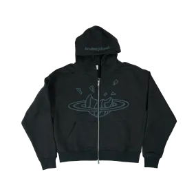 Broken Planet "Zip Up Hoodie Soot Black"