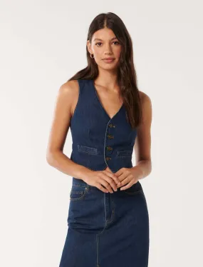 Dallas Denim Waistcoat