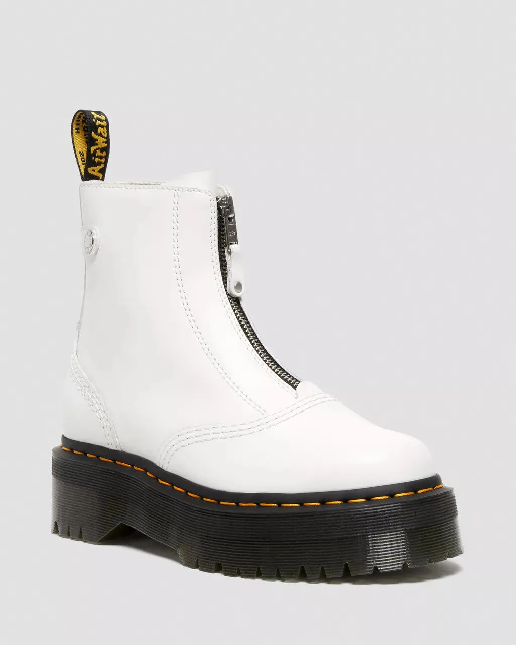 Doc Martens UNISEX JETTA ZIPPED SENDAL LEATHER PLATFORM BOOTS (WHITE SENDAL)