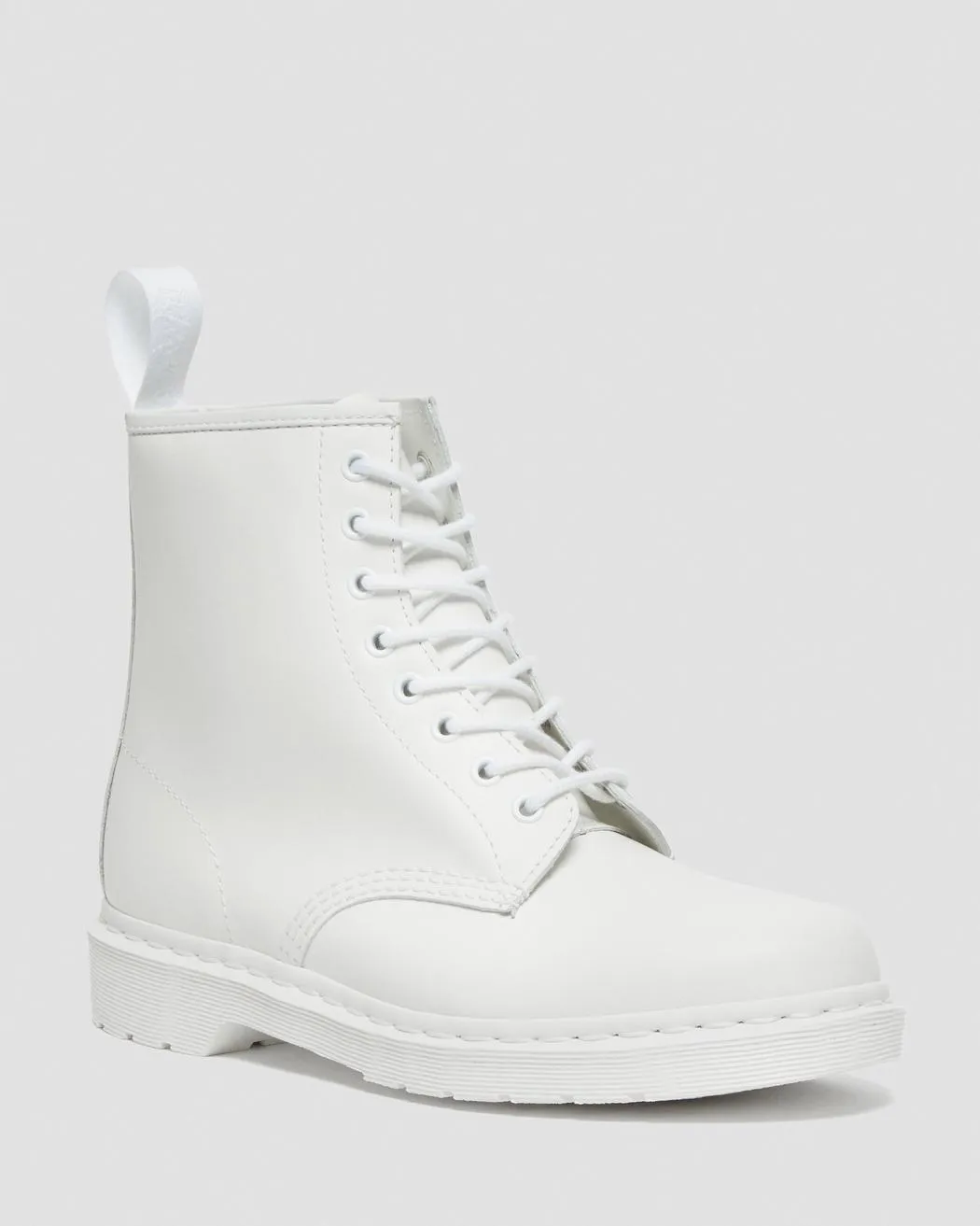 Dr Martens UNISEX 1460 MONO SMOOTH LEATHER LACE UP BOOTS (White)