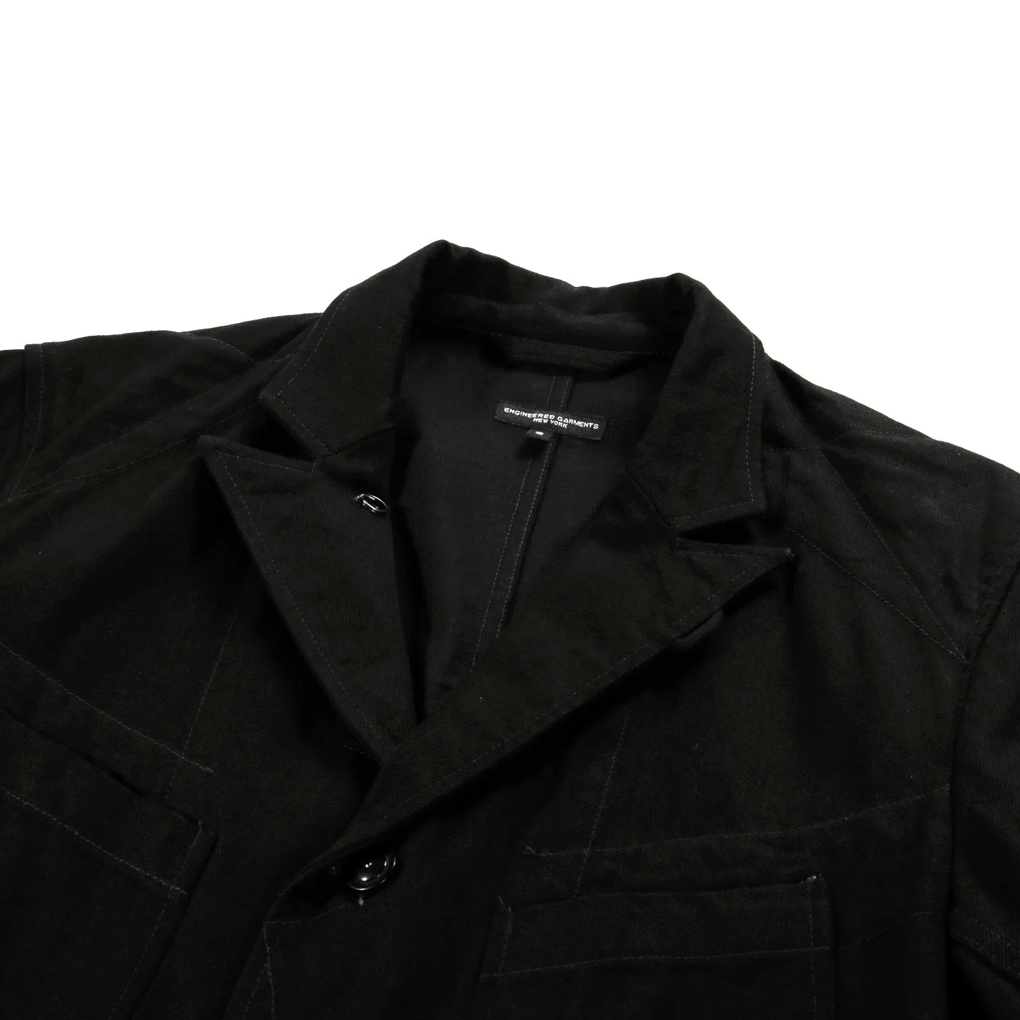 ENGINEERED GARMENTS BEDFORD JACKET BLACK COTTON BULL DENIM