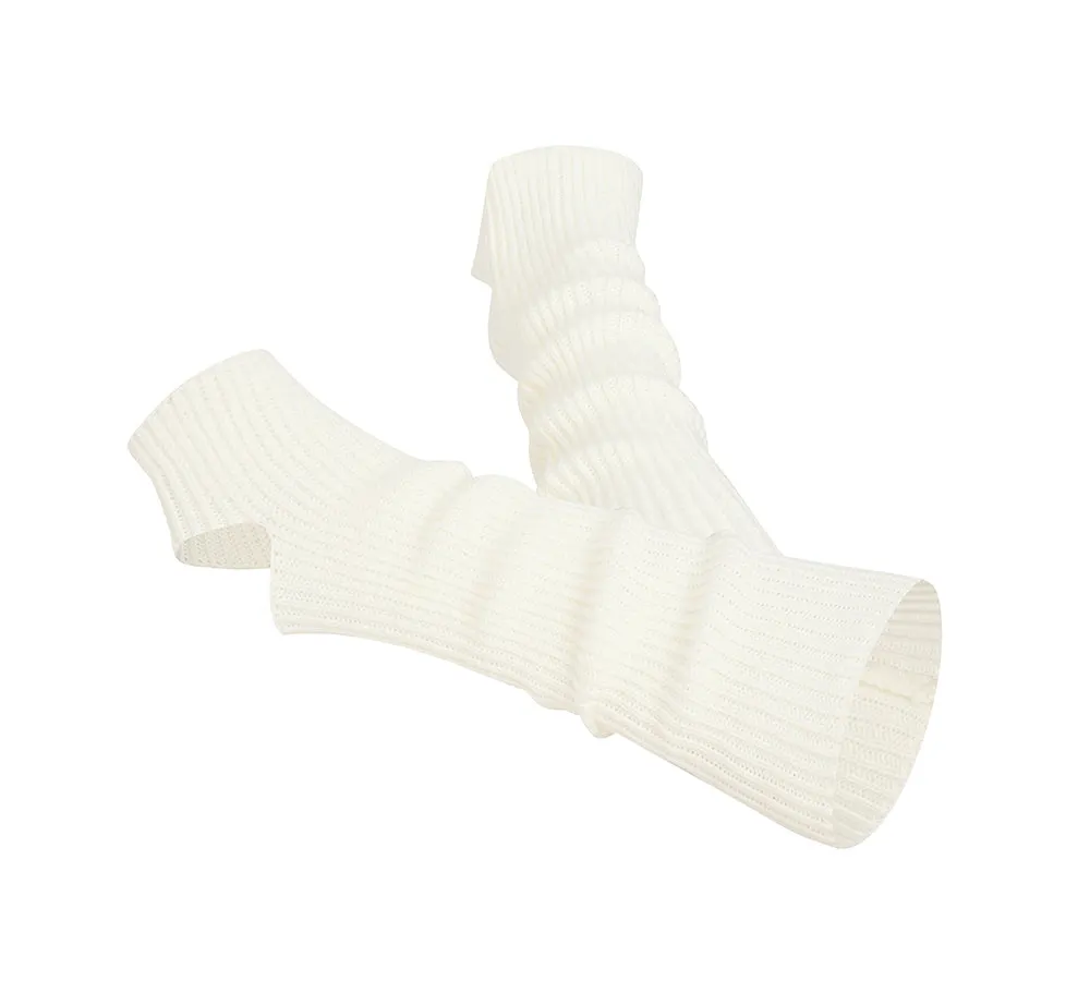 EVERAU Women Stretchy Ribbed Knit Stirrup Leg Warmers