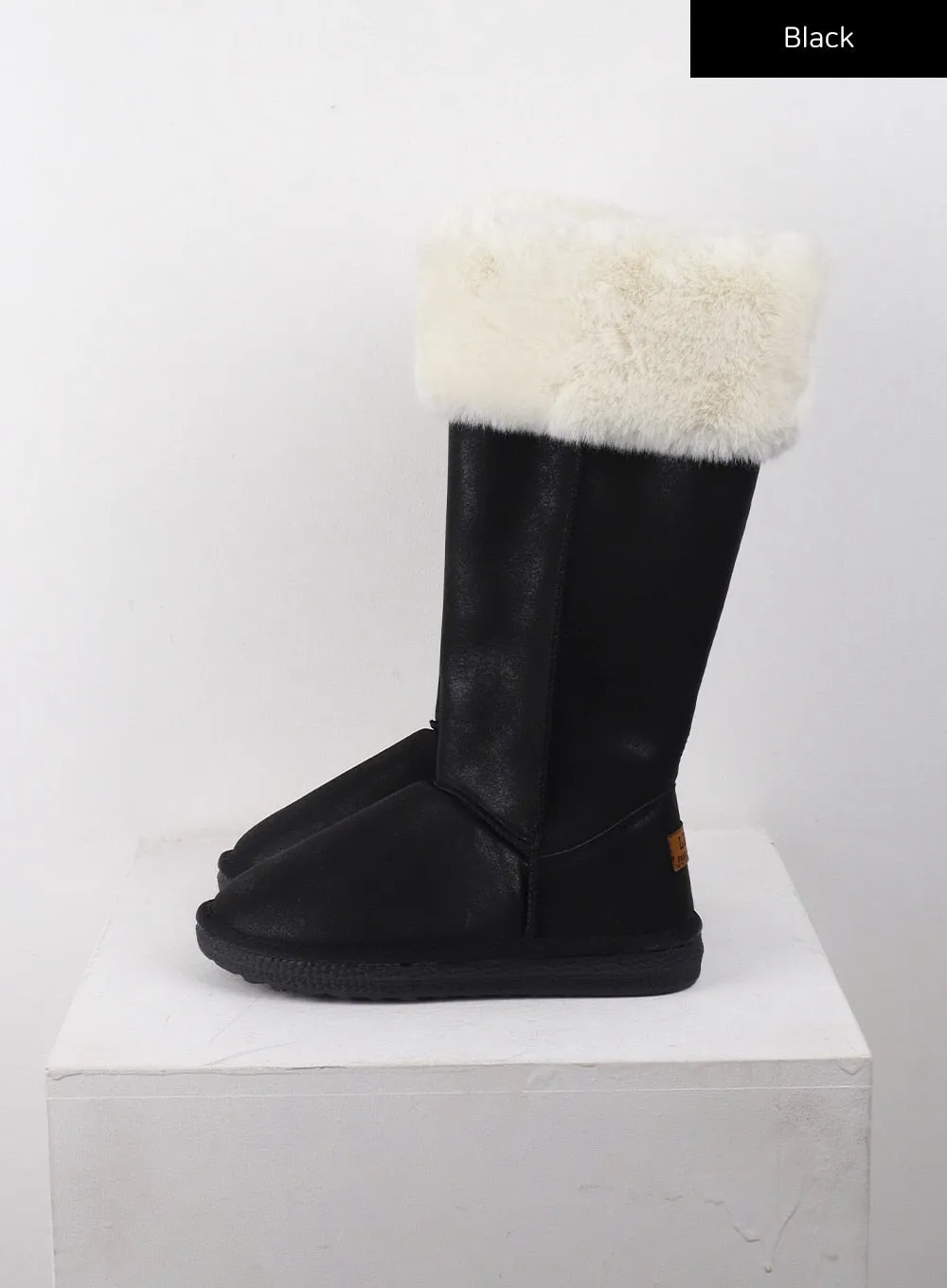 Flat Faux Shearling Ankle Boots CJ405