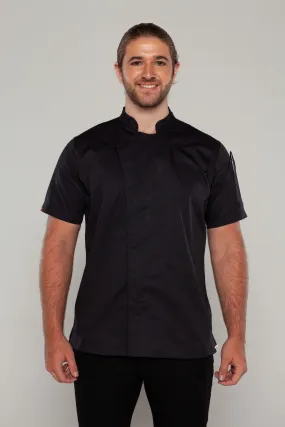 Flinders Black Chef jackets with Cool-vent