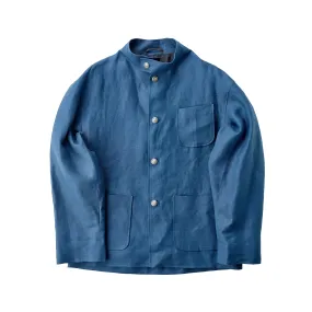 Fox Linen Blueberry Borès Jacket