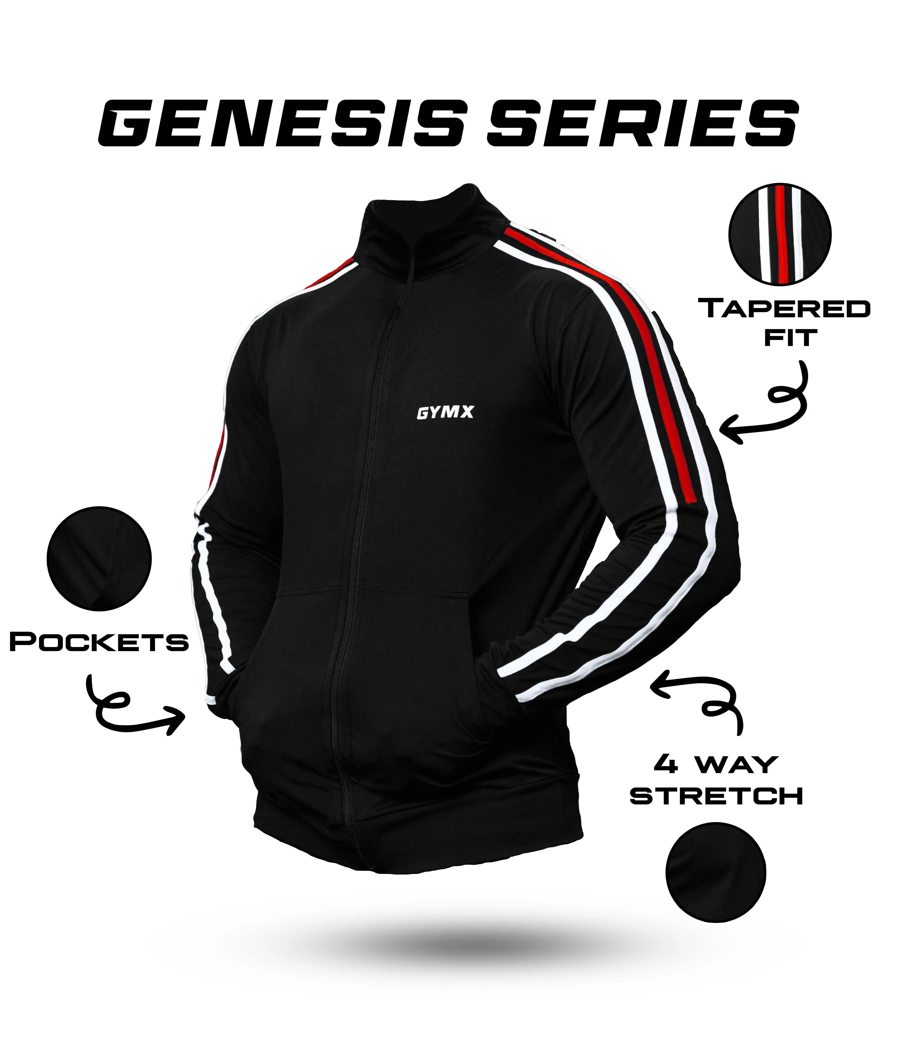 Genesis GymX Jackets: Jet Black all