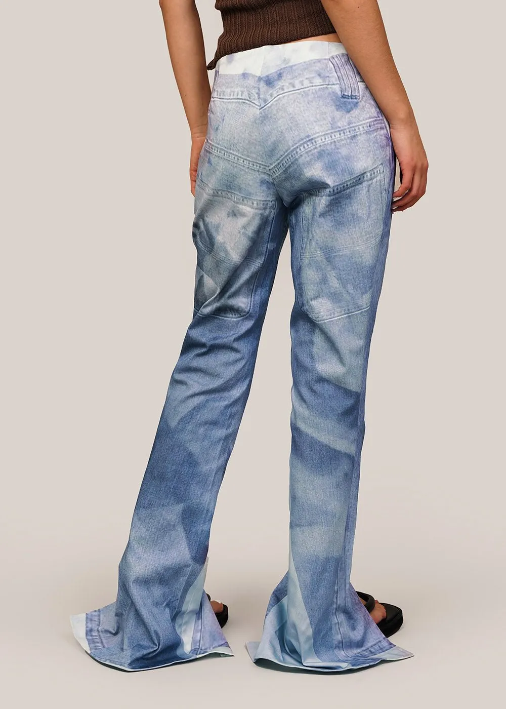 Handy Jean Print Denim Trousers