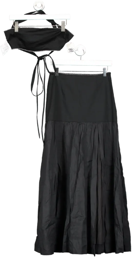 Hansen   Gretel Black Moonstruck embellished co-ord Set UK M