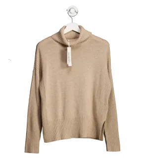 Hobbs Beige Lovell Co-ord Wool Cotton Roll Neck Jumper UK XS