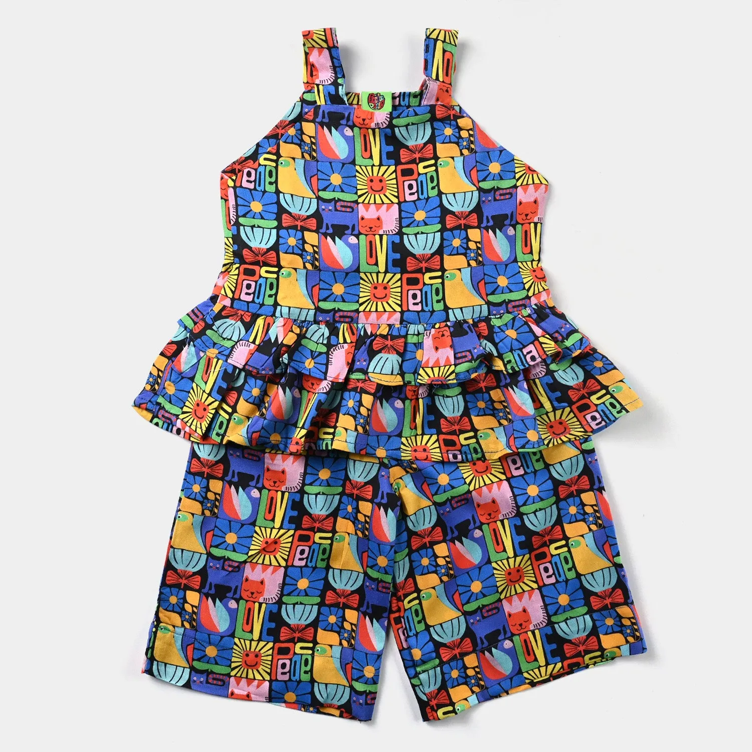 Infant Girls Viscose Co-ord Set Fnkasia -Multi