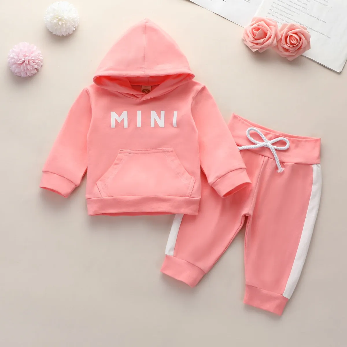 Infant Hooded Jackets Pants Tracksuit