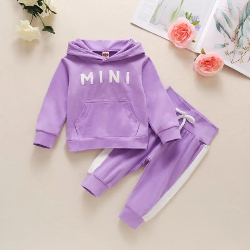 Infant Hooded Jackets Pants Tracksuit