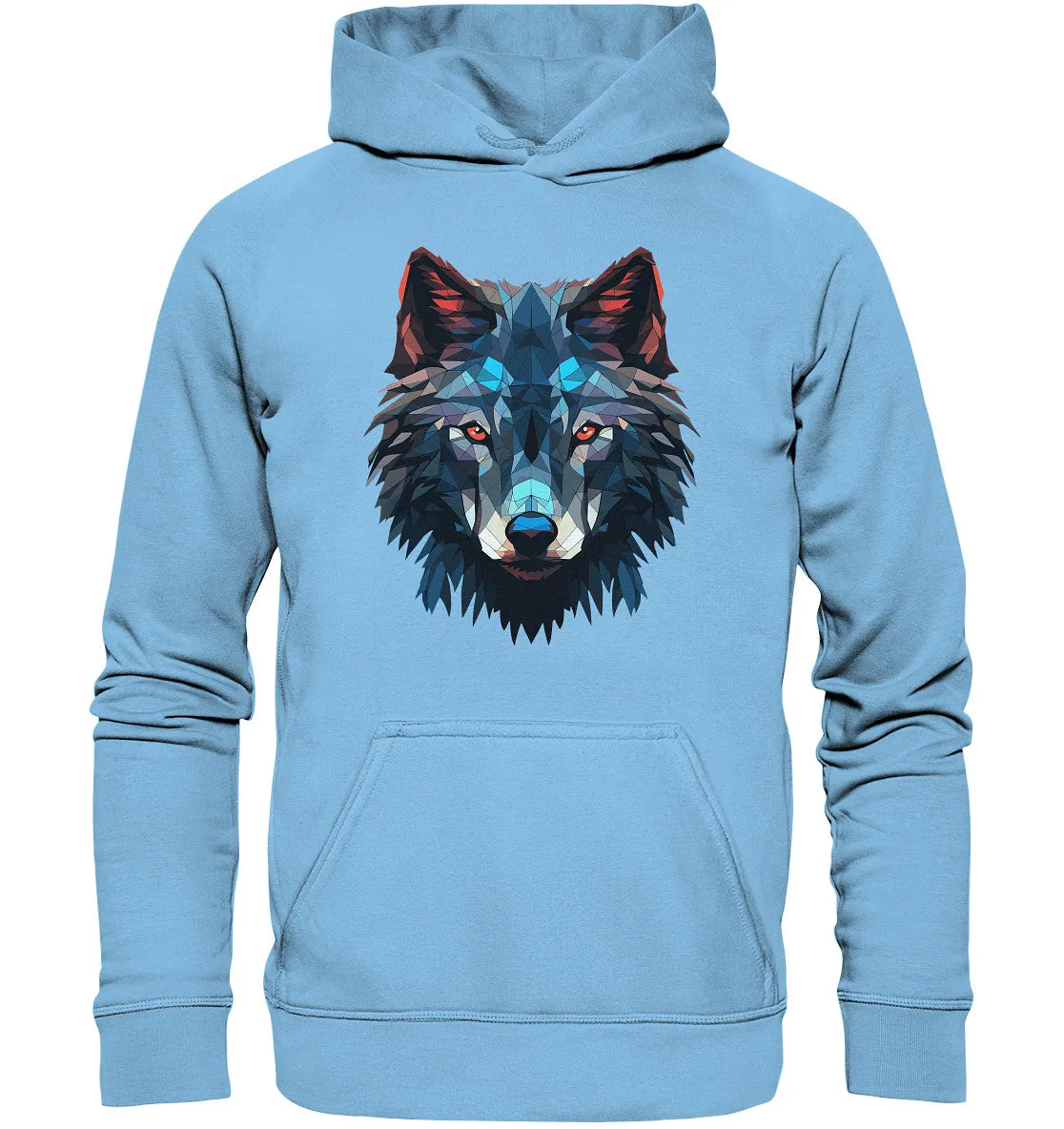 Kinder Hoodie mit Wolfmotiv "Polygon Wolf"