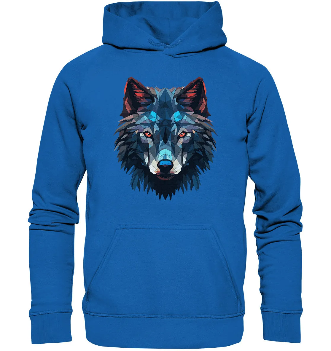 Kinder Hoodie mit Wolfmotiv "Polygon Wolf"