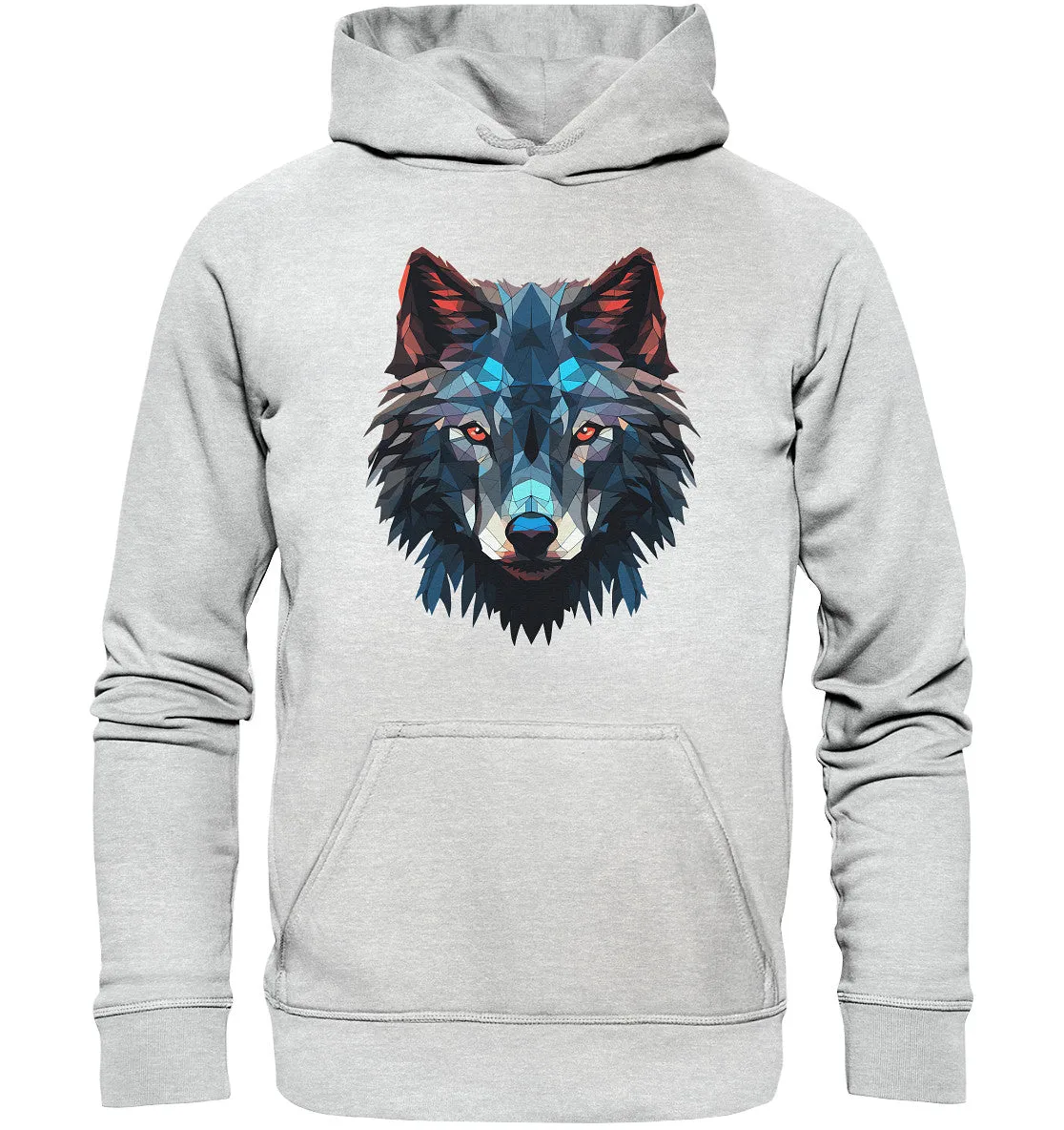 Kinder Hoodie mit Wolfmotiv "Polygon Wolf"