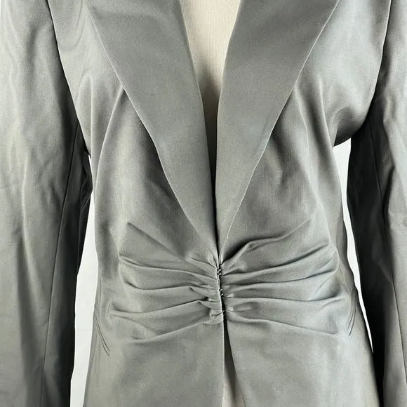 Lafayette148New York gray cinched waist blazer