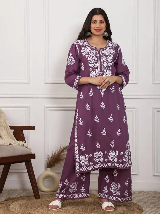 Lali Premium Chikankari Modal Co-ord Sets