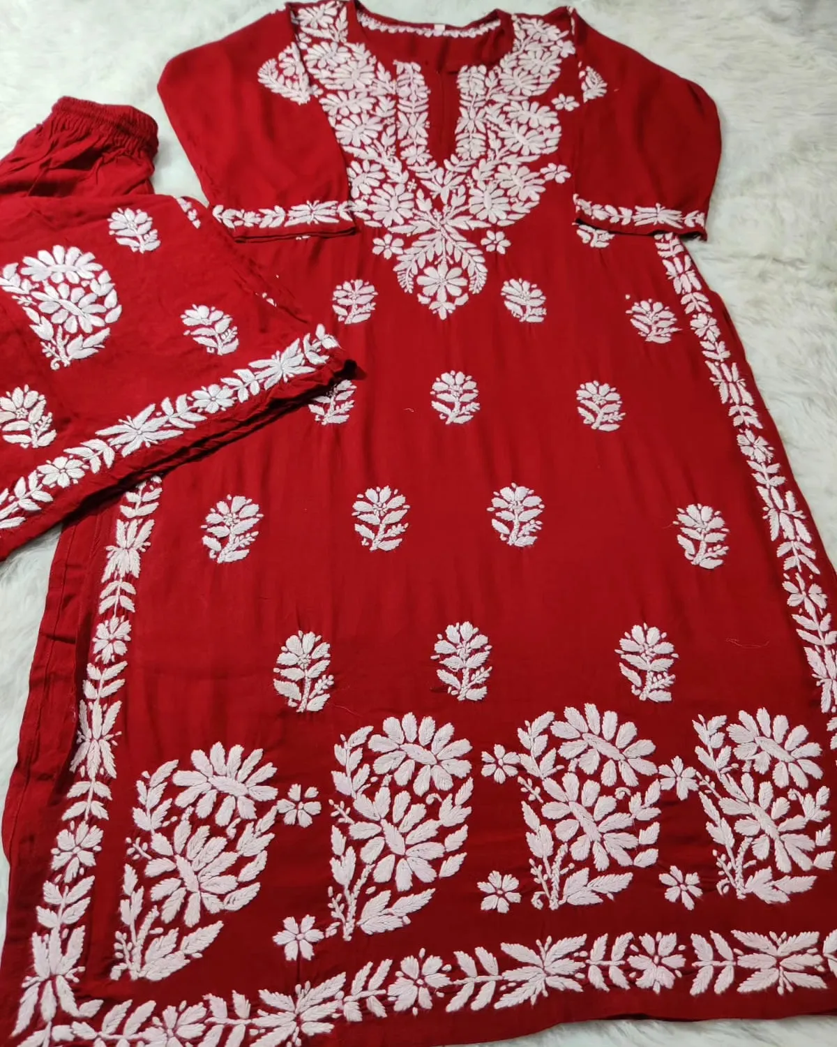 Lali Premium Chikankari Modal Co-ord Sets