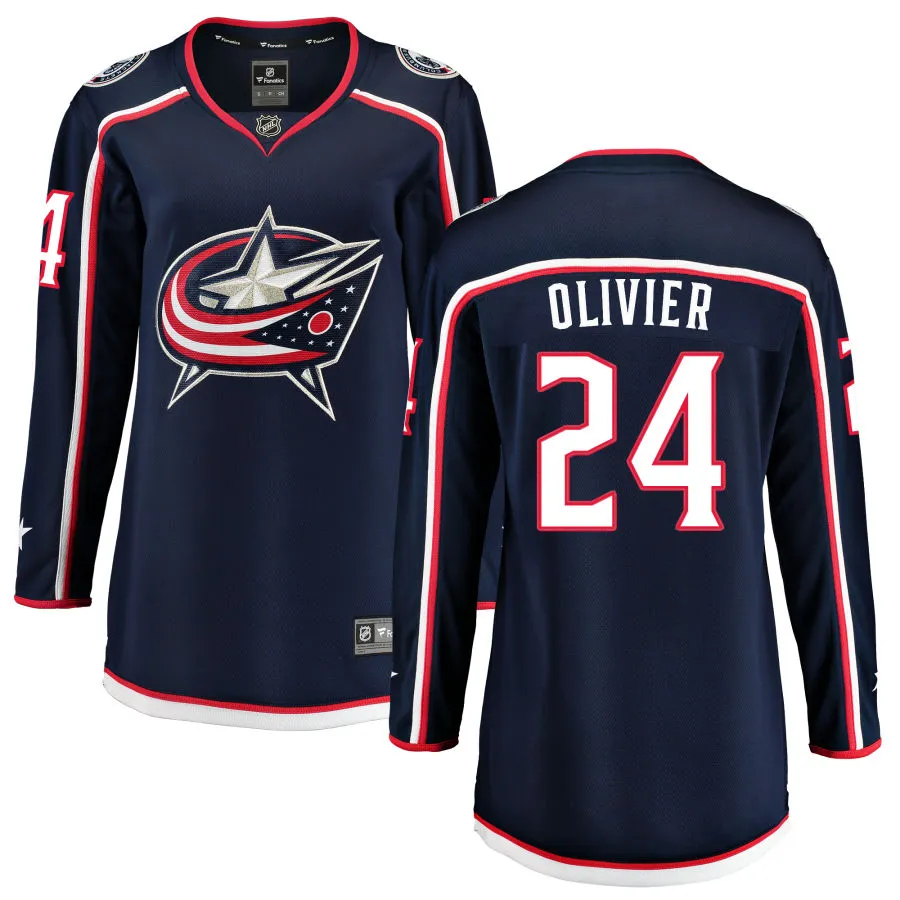 Mathieu Olivier Columbus Blue Jackets Fanatics Branded Women's Home Breakaway Jersey - Navy