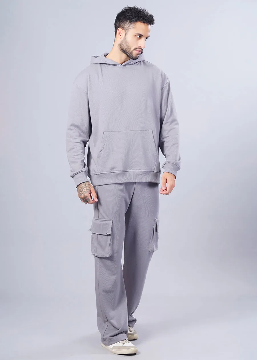 Men Premium Terry Co-ord Set - Ash Grey