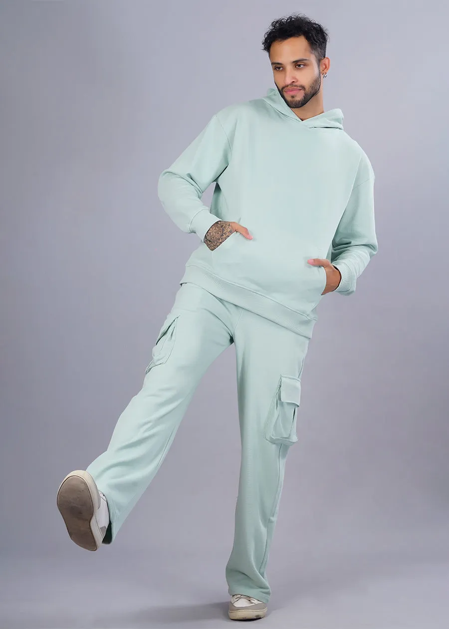 Men Premium Terry Co-ord Set - Mint Green