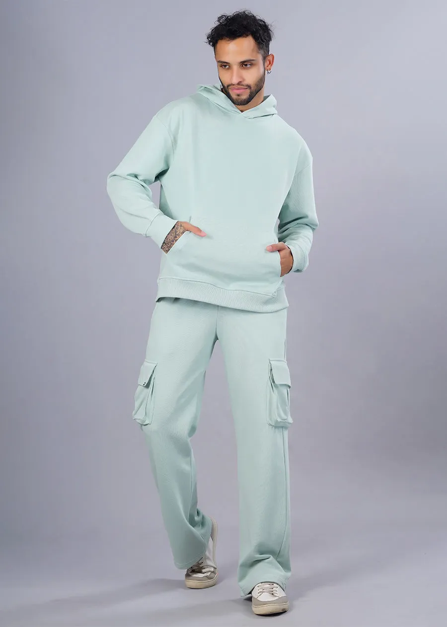 Men Premium Terry Co-ord Set - Mint Green