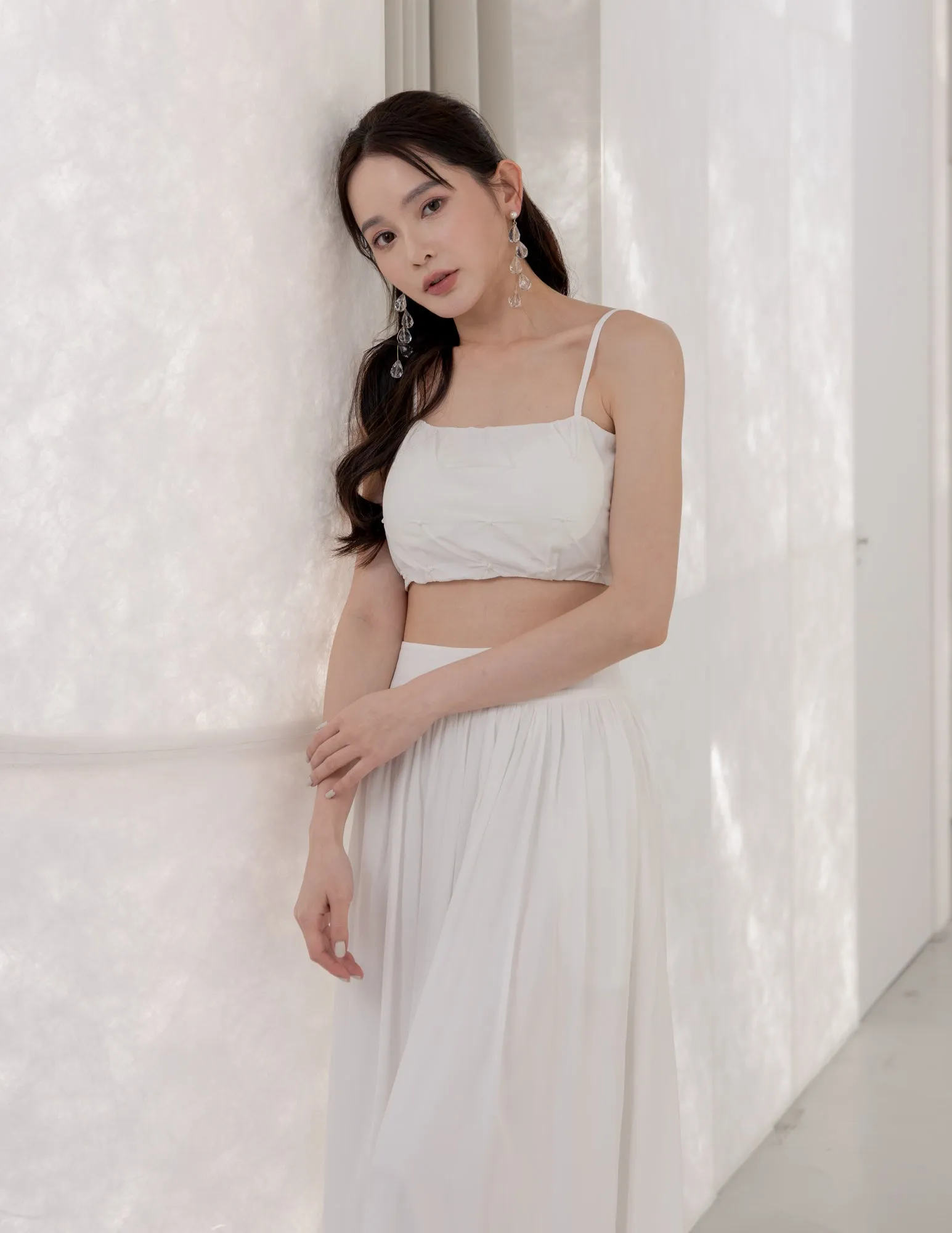 Morie Dress Co-Ord Set in White