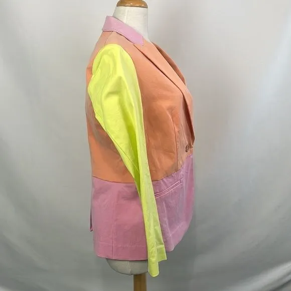 NWT Tanya Taylor Pastel Color Block Blazer