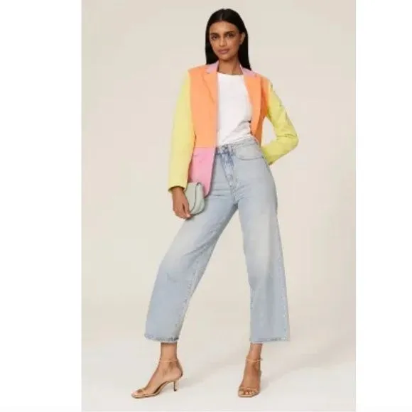 NWT Tanya Taylor Pastel Color Block Blazer