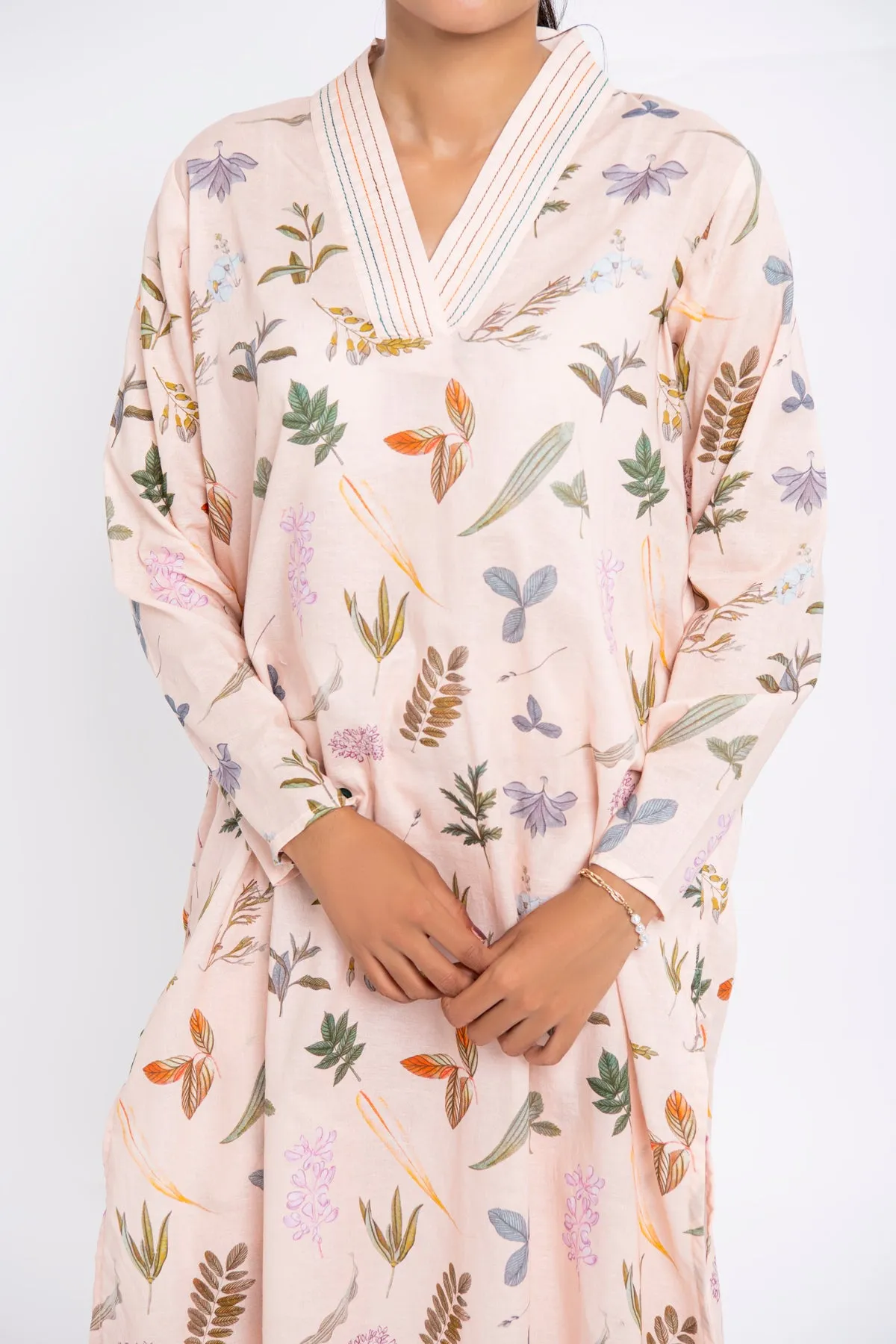 PEACH PRINTED CO-ORD SET S/T