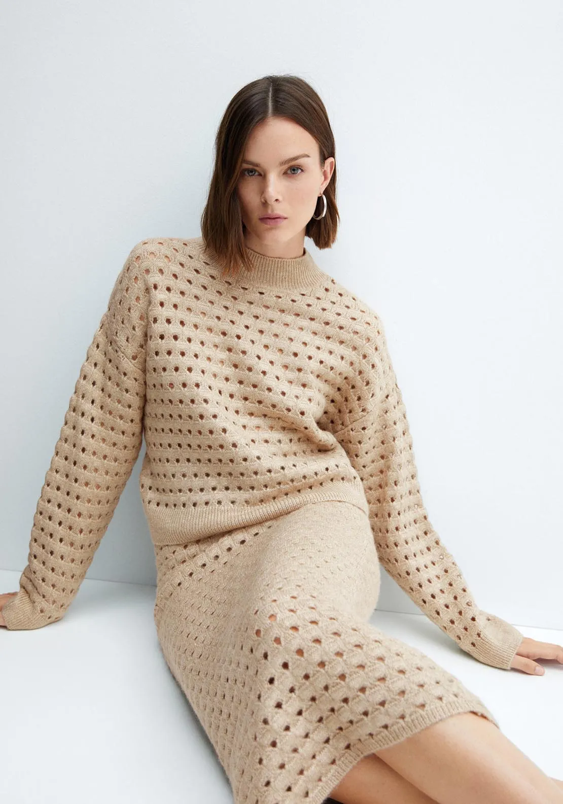 Perkins neck knitted sweater