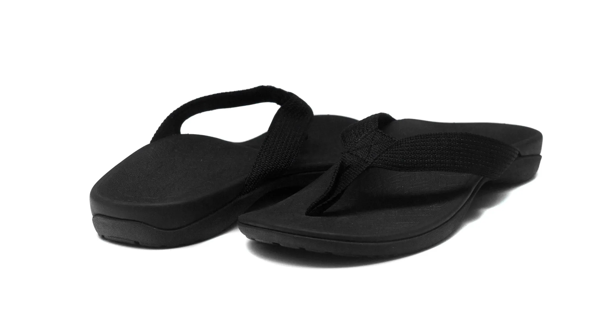 Premium Orthotic Black Flip Flops