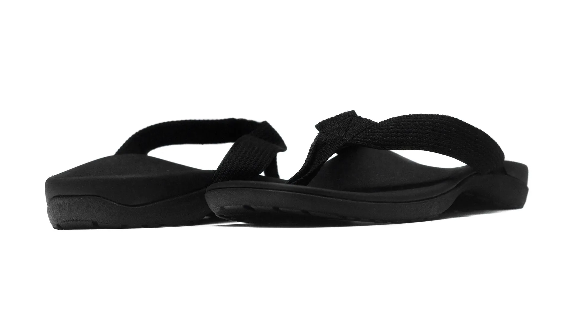 Premium Orthotic Black Flip Flops