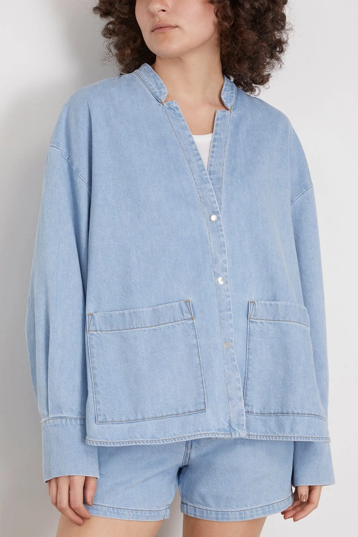 Reeves Jacket in Light Blue Denim