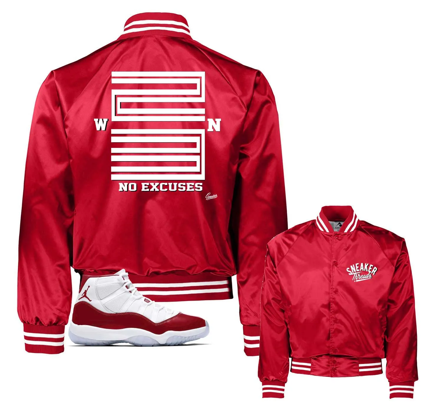 Retro 11 Cherry Win 23 Satin Jacket