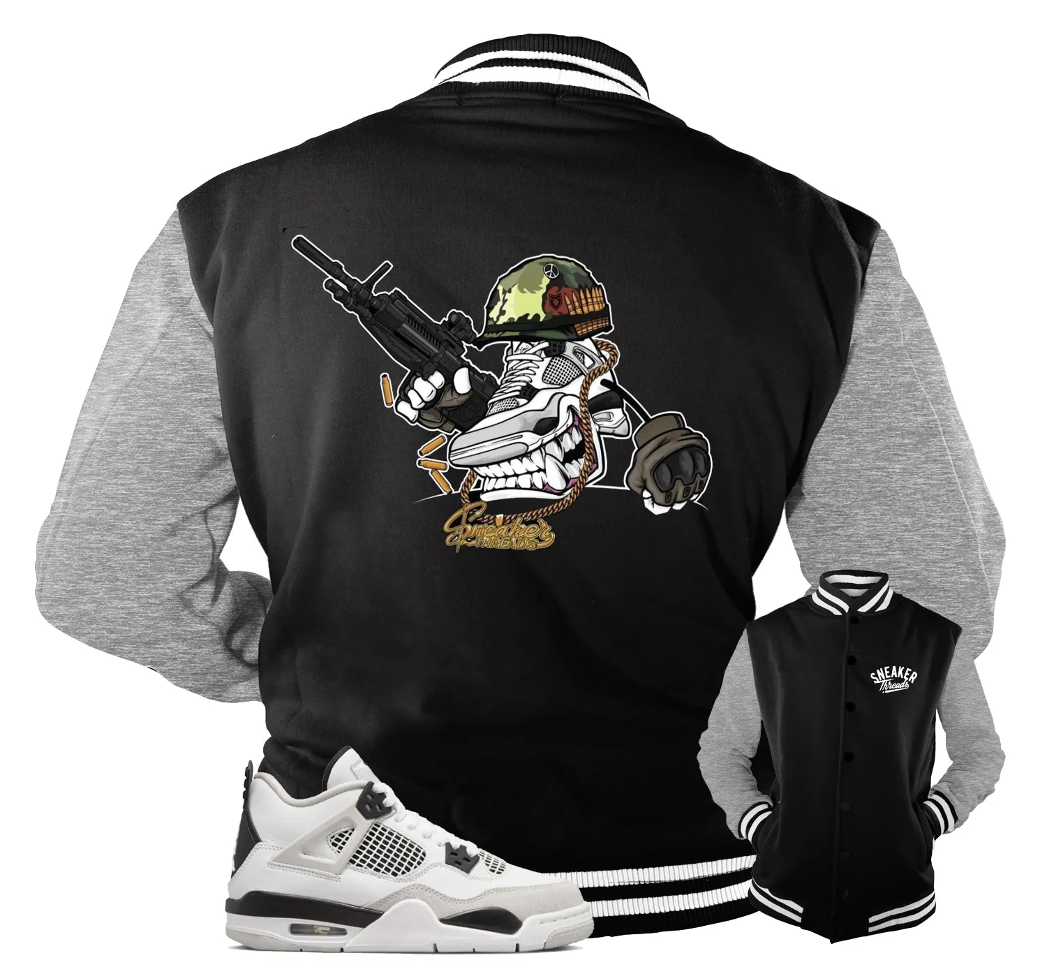 Retro 4 Military Black Fly Kicks Jacket