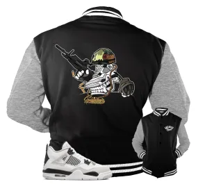 Retro 4 Military Black Jacket - Fly kicks - Black