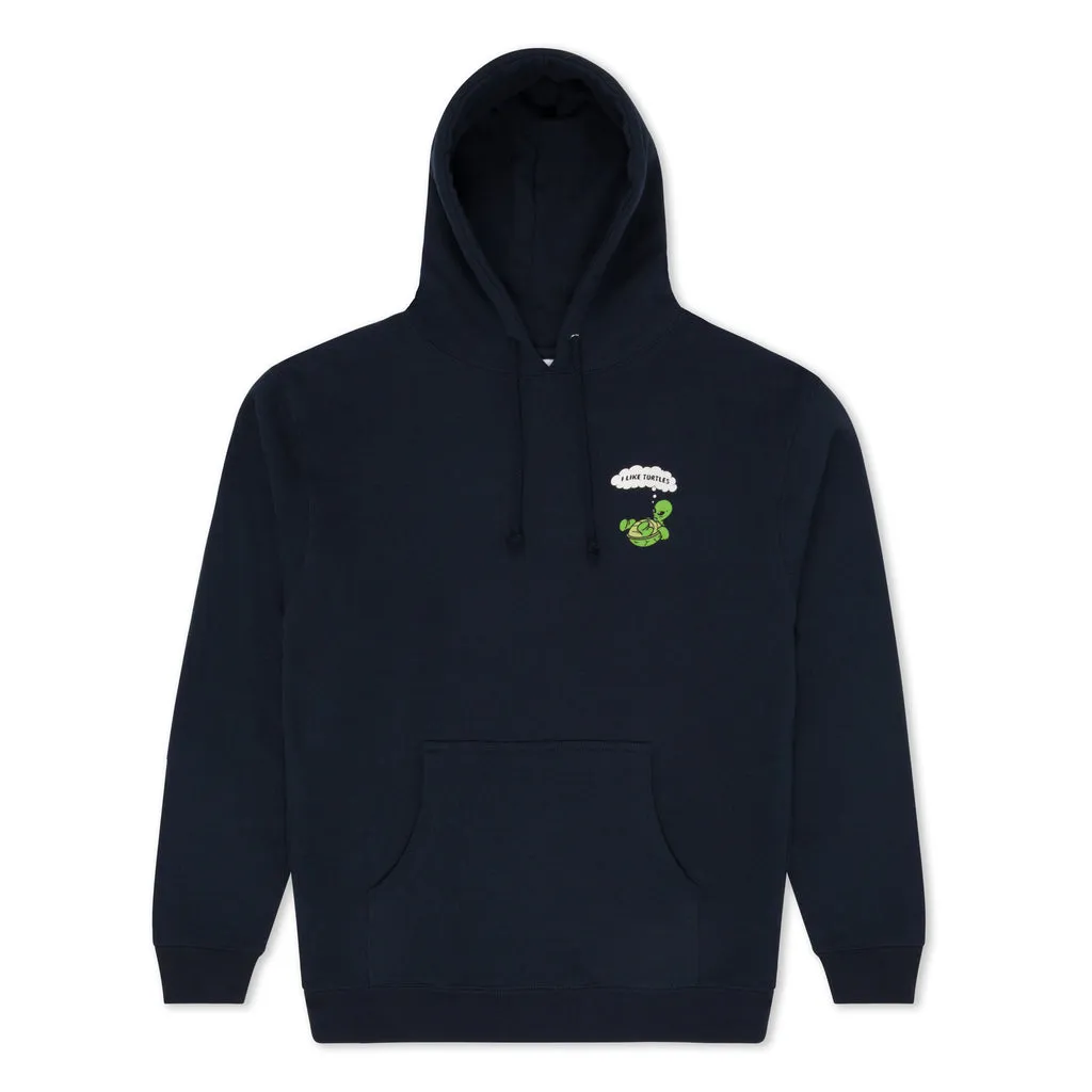 RIPNDIP I LIKE TURTLES HOODIE-NAVY